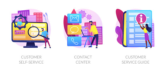 Image showing Customer service and relations vector concept metaphors