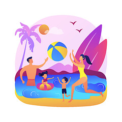 Image showing Family vacation abstract concept vector illustration.