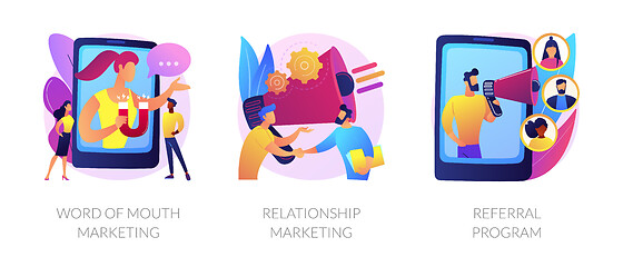 Image showing Customer oriented marketing strategy abstract concept vector illustrations.