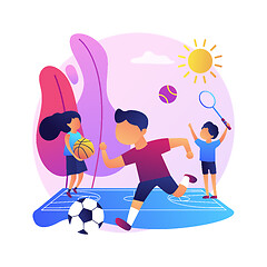 Image showing Sport summer camp abstract concept vector illustration.