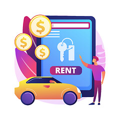 Image showing Rental car service abstract concept vector illustration.