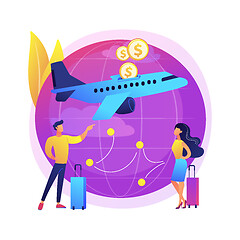 Image showing Low cost flights abstract concept vector illustration.