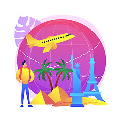 Image showing Traveling the world abstract concept vector illustration.