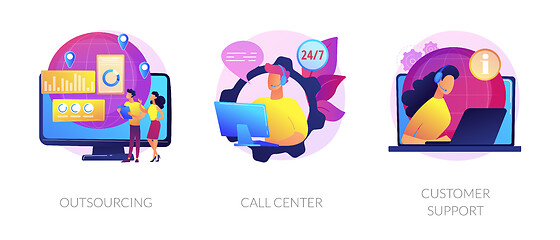 Image showing Customer support vector concept metaphors.