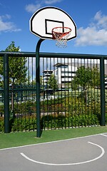 Image showing basketball basket on the playground