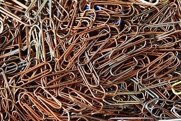 Image showing a lot of metal paper clips