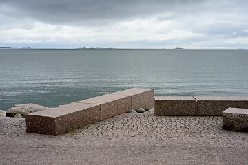 Image showing granite embankment of the Baltic Sea in Helsinki, Finland