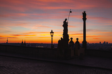 Image showing Main entrance to cafe next to Prague Castle