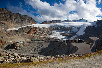 Image showing The Tiefenbach glacier located near Solden in the Otztal Alps of