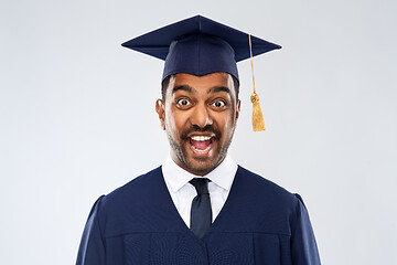 Image showing happy indian graduate student in mortar board