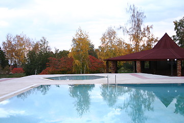 Image showing Autumn swimming pool 2