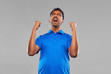 Image showing indian man celebrating victory