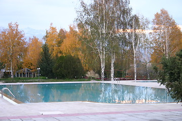 Image showing Autumn swimming pool 3