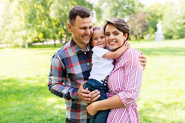 Image showing happy family at summer park