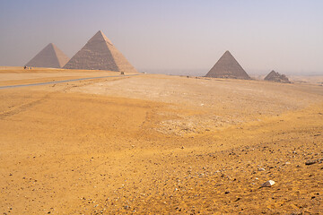 Image showing Pyramids of Giza near Cairo Egypt