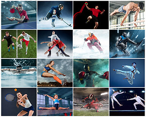 Image showing Collage about different kind of sports