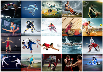 Image showing Collage about different kind of sports