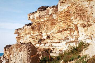 Image showing Cliffs by the sea.