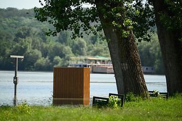 Image showing Flood caused by Dniester river spill after heavy rains set in Vadul lui Voda beach area