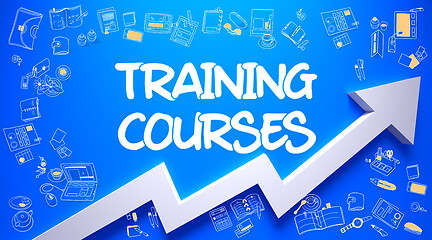 Image showing Training Courses Drawn on Azure Wall.