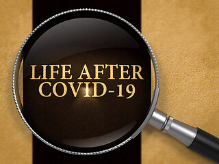 Image showing Life After Covid-19 through Magnifying Glass.