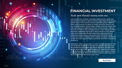 Image showing Vector Banner for Financial Investment or Trading.