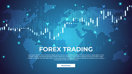 Image showing Forex Trading Webpage Banner Concept.