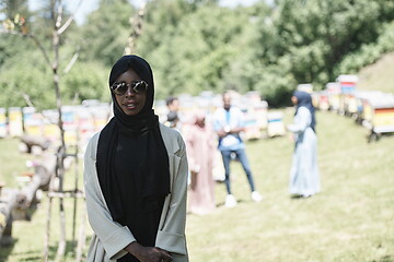 Image showing african muslim business woman portrait