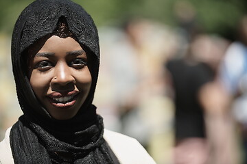 Image showing african muslim business woman portrait