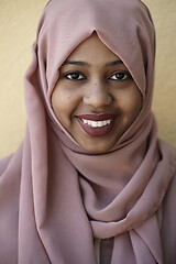 Image showing african muslim business woman portrait