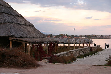 Image showing Cafe near lake