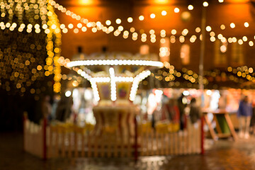 Image showing christmas market at tallinn old town hall square