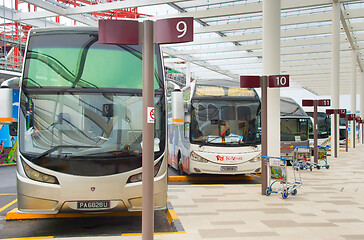 Image showing Bus parking at airport. Singapore