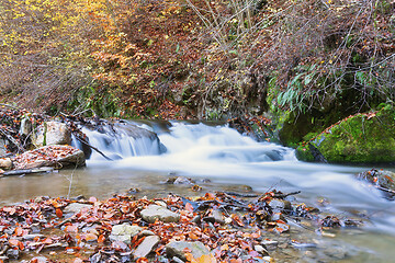 Image showing waterfall on mountain stream in Apuseni mountains