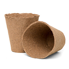 Image showing Two paper recycle pots