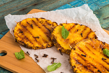 Image showing Grilled pineapple slices