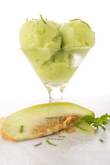 Image showing Melon flavored ice-cream