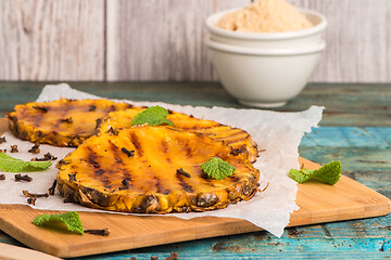 Image showing Grilled pineapple slices