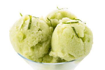 Image showing Melon flavored ice-cream