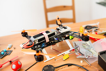 Image showing Flying Drone building 