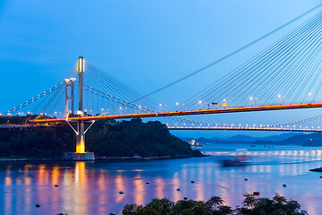 Image showing Suspension bridge in Hong Kong