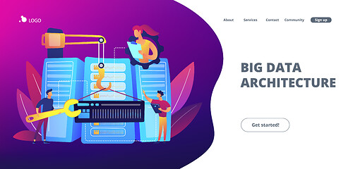 Image showing Big data engineering concept landing page.
