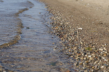 Image showing Beach with pebbles