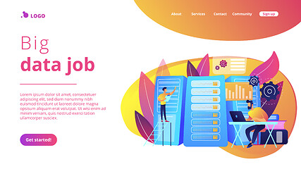 Image showing Big data engineering concept landing page.