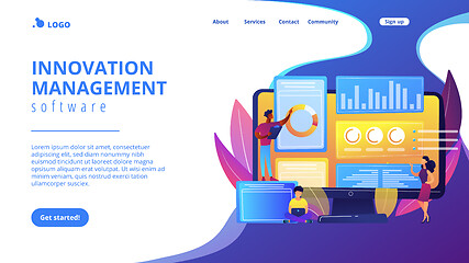 Image showing Innovation management software concept landing page.