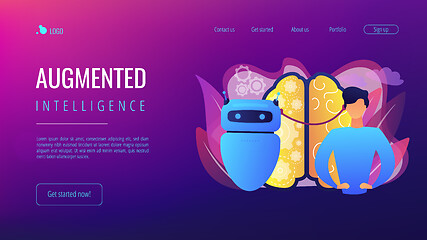 Image showing Augmented intelligence concept landing page.