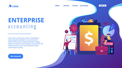 Image showing Enterprise accounting concept landing page.