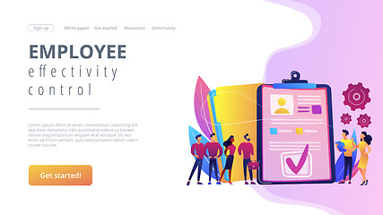 Image showing HR software concept landing page.