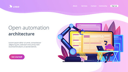 Image showing Open automation architecture concept landing page.