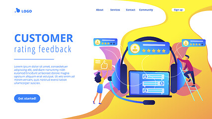 Image showing Customer feedback concept landing page.